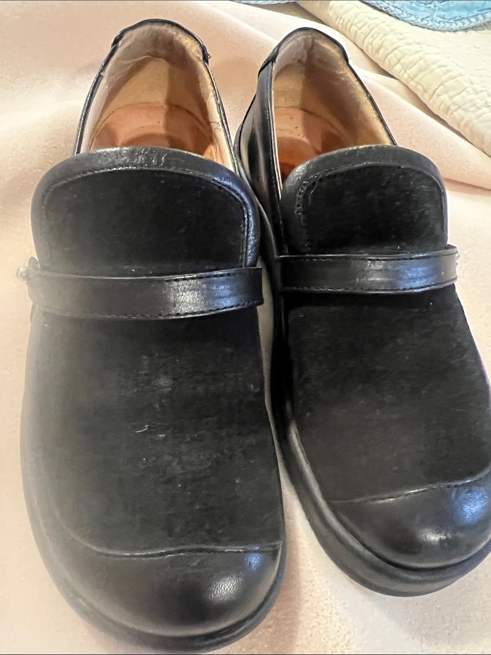 Footprints  by Birkenstock ladies black slip on loafers size 39